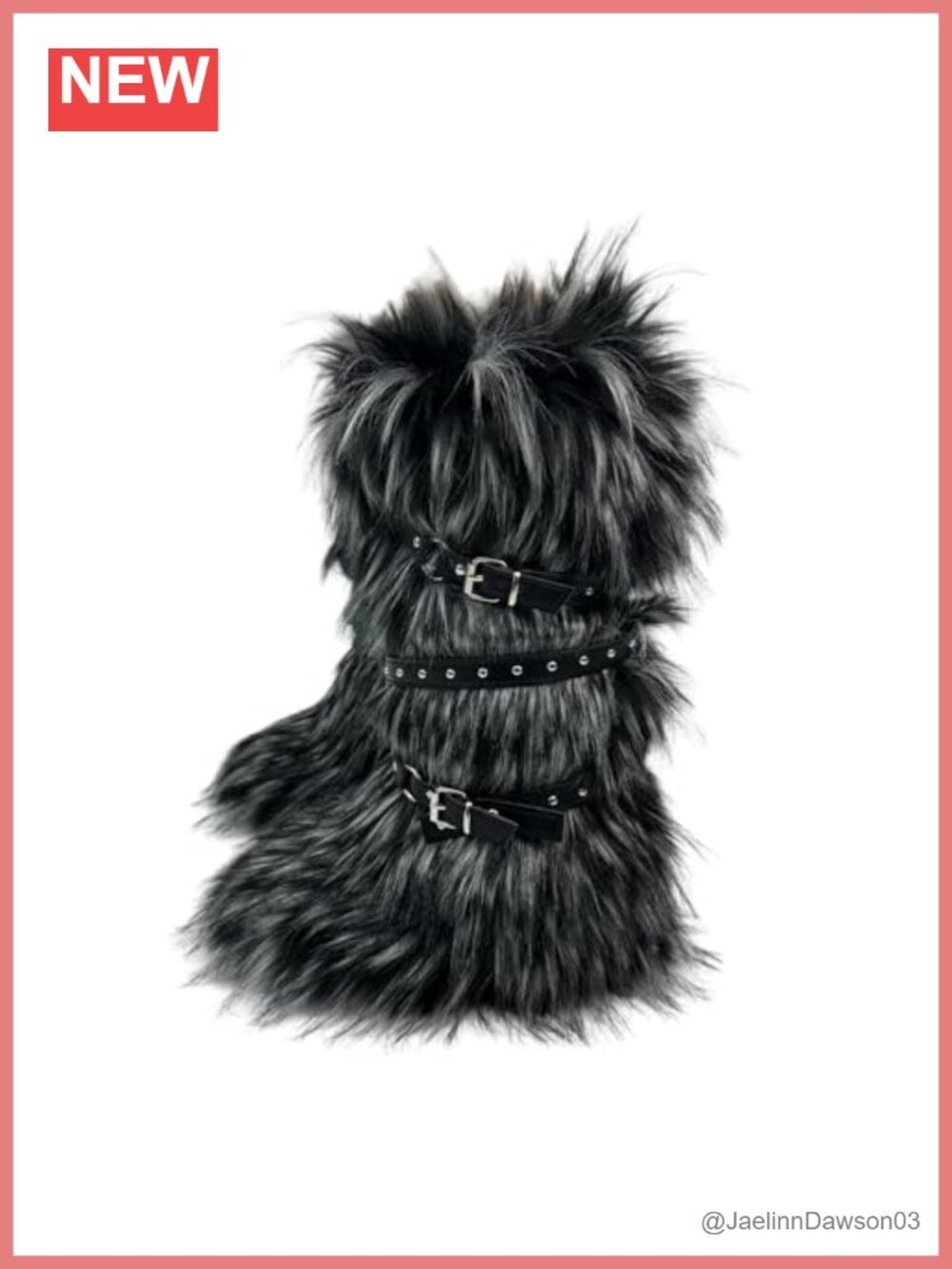 Faux Fur Knee-High Boots Women Slip-On Furry Winter